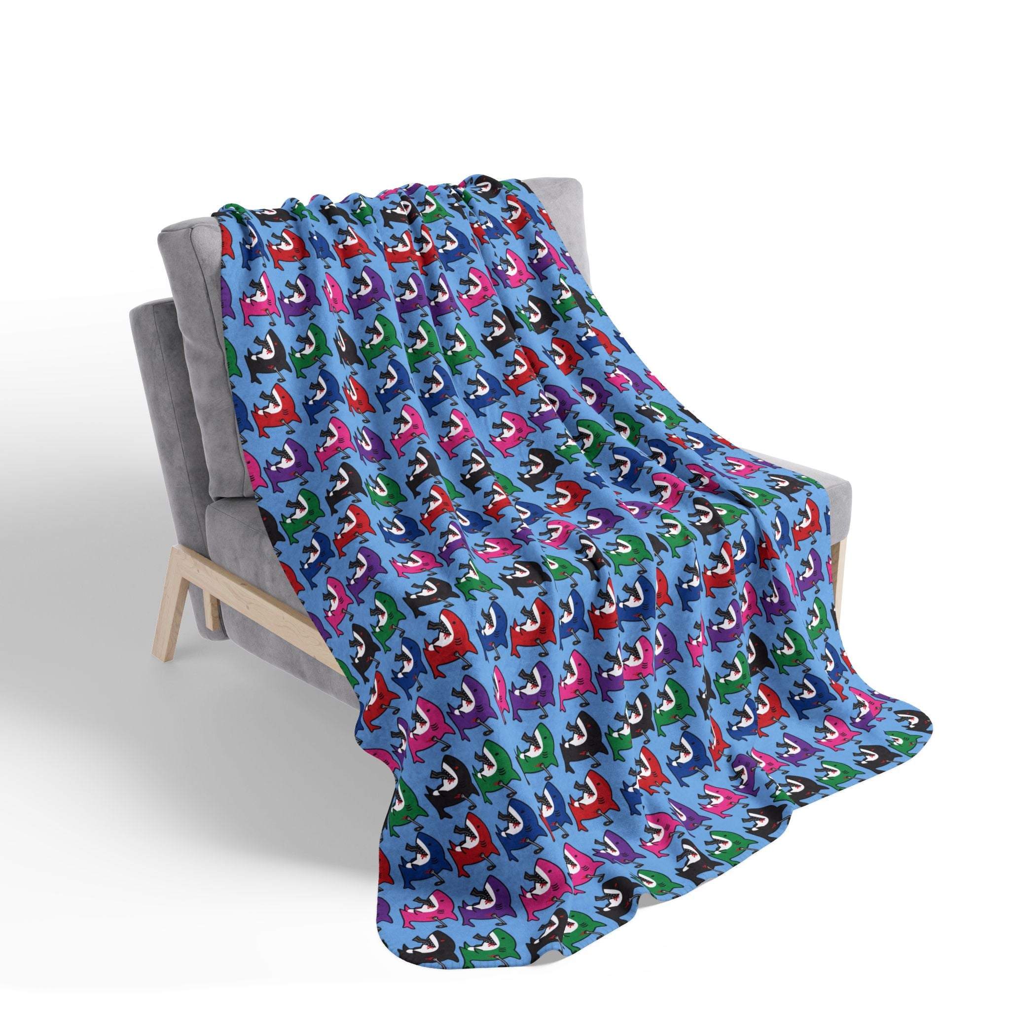 Slit Gill Fleece Sherpa Blanket